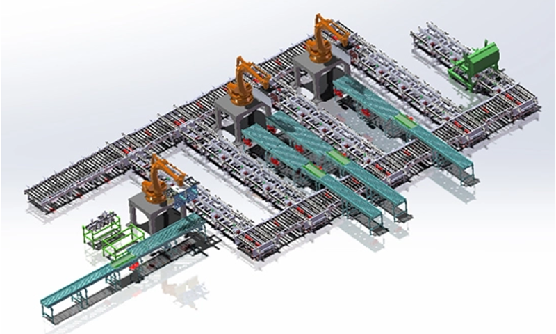 Palletizing and depalletizing system - aquamido